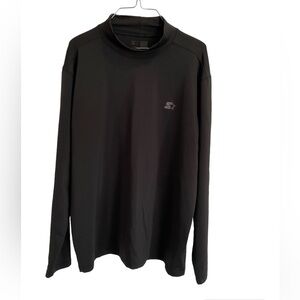 Dri-star men’s black long sleeve shirt,‎ mock neck pullover athletic shirt
